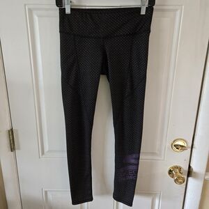 Skechers Performance Sport Women's Leggings Size Small Black With Rainbow Dots